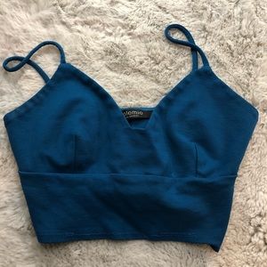 Blue crop top